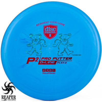 Discmania Grateful Dead D-Line Flex2 P2 173g Blue w/Magenta Stamp