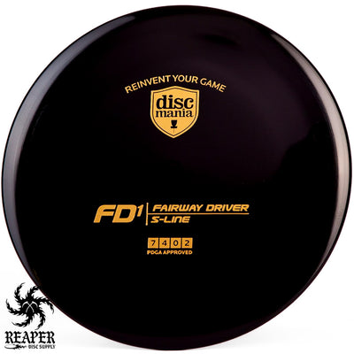 Discmania S-Line FD1 176g Black w/Chrome Stamp