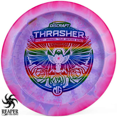 Discraft ESP Thrasher (Missy Gannon Tour Series 2023) 170g-172g Purple/Blue w/Rainbow Lines Stamp
