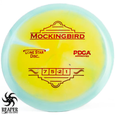 Lone Star Discs Alpha Mockingbird 172g Blue/Yellow w/Red Stamp