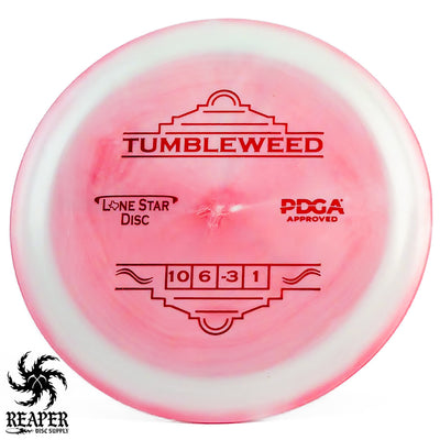 Lone Star Discs Alpha Tumbleweed 173g Pink/White-ish w/Red Stamp