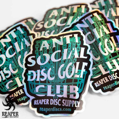Anti Social Disc Golf Club Stickers