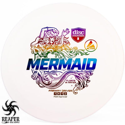 Discmania Active Mermaid 160g-165g White w/Rainbow Stamp