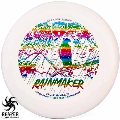 Discmania Glow Rainmaker (Eagle McMahon D-Line Flex 3) 174g White w/Rainbow Stamp