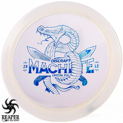 Discraft CryZtal FLX Machete (Ledgestone) 173g-174g Clear w/Blue Reptile Stamp