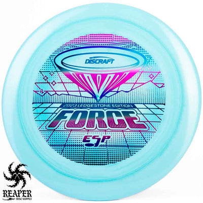 Discraft Lightweight ESP Force (Ledgestone) 164g-166g Aqua w/Winter Sunset Stamp