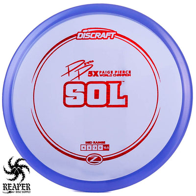 Discraft Z Sol 173g-174g Purple w/Red Wood Stamp