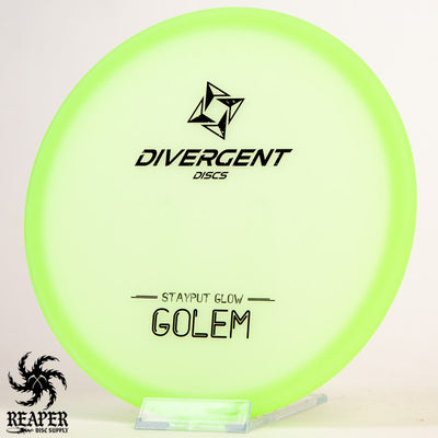 Divergent Discs Glow Golem (StayPut)  173g Green Glow w/Black Stamp