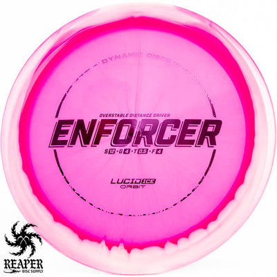 Dynamic Discs Lucid Ice Orbit Enforcer 174g Pink w/Pink Stamp