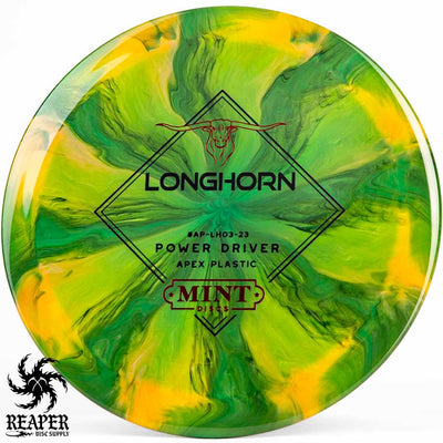 Mint Discs Apex Longhorn 166g Green/Yellow w/2-Foil Stamp