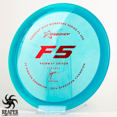 Prodigy F5 400 (Seppo Paju Tour Series) 175g Blue-ish w/Red Stamp