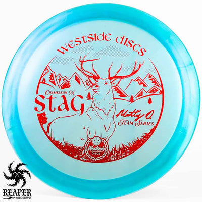 Westside Discs Chameleon X Stag (Matty O) 173g Aqua w/Red Stamp