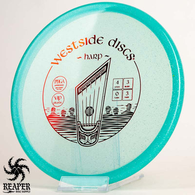 Westside Discs VIP Harp 176g Aqua w/Red Stamp
