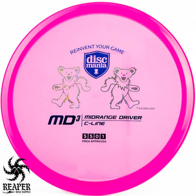 Discmania Grateful Dead C-Line MD3 (Dancing Bears) 180g Pink w/Money Stamp