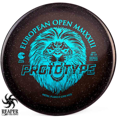 Discmania Prototype Metalflake C-Line MD5 (EO Fundraiser) 175g Black w/Teal Stamp