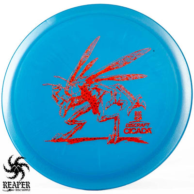 Discraft Big Z Cicada 175g-176g Blue-ish w/Orange Confetti Stamp