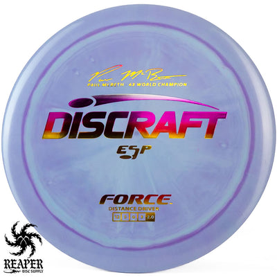 Discraft ESP Force 170g-172g Blurple-ish w/Rainbow Sunset Stamp