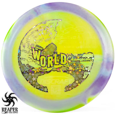 Discraft ESP Swirl Force (Worlds) 173g-174g Green/Purple w/Two-foil Stamp