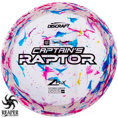 Discraft Jawbreaker Z FLX Captain's Raptor 173g-174g Multicolor w/Black Stamp