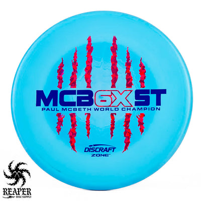 Discraft Paul McBeth 6x McBeast ESP Zone 170g-172g Blue-ish w/Two-foil Stamp