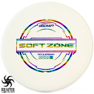 Discraft Putter Line Soft Zone 170g-172g White w/Rainbow Shatter Stamp