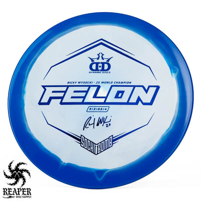 Dynamic Discs Fuzion Orbit Felon (Ricky Wysocki Sockibomb) 176g Blue w/Blue Stamp