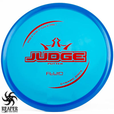 Dynamic Discs Fluid Judge 175g Blue w/Red Stamp