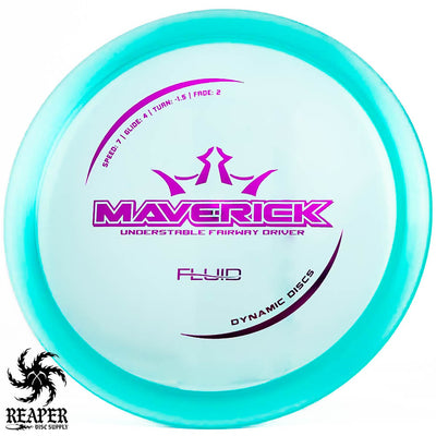 Dynamic Discs Fluid Maverick 174g Ice w/Purple Stamp