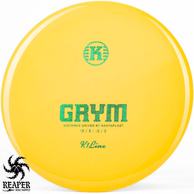 Kastaplast K1 Grym 176g Yellow w/Green Sparkles Stamp