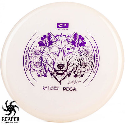 Latitude 64 Opto-X Pure (Kristin Tattar 2x World Champ) 176g White w/Purple Stamp