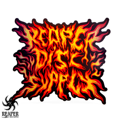 Metal Flame Reaper Disc Supply STicker