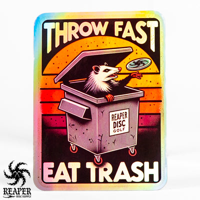 Throw Fast Eat Trash Reaper Sticker