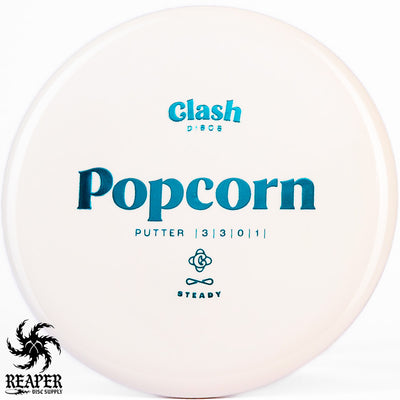 Clash Discs Steady Popcorn 177g White w/Teal Stamp