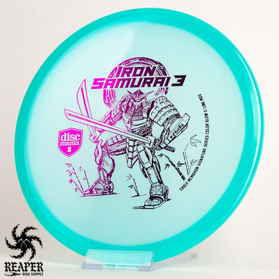 Discmania Iron Samurai 3 Color Glow C-Line MD3 (Eagle McMahon) 177g Blue-ish w/Purple Stamp