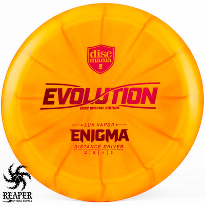 Discmania Lux Vapor Enigma 173g Orange-ish w/Purple Stamp