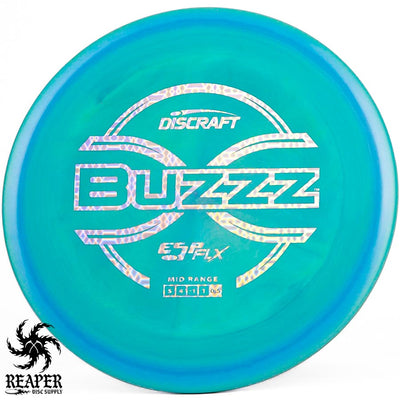 Discraft ESP FLX Buzzz 177g+ Aqua w/Holo Pattern Stamp
