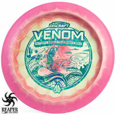 Discraft ESP Venom (Anthony Barela Tour Series 2023) 167g-169g Pink/Green w/Holo Clovers Stamp