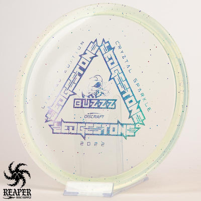 Discraft Cryztal Sparkle Buzzz (Ledgestone 2022) 177g+ Clear-ish w/Confetti Stamp