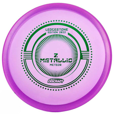 Discraft Metallic Z Meteor (Ledgestone) 175g-176g Purple w/Green Stamp