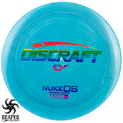 Discraft Nuke OS 170g-172g Blue w/Rainbow Lines Stamp