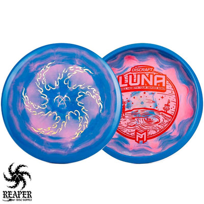 Discraft Paul Mcbeth ESP Luna (Reaper Edition) 173g-174g Blue/Pink w/Red Bottom Stamp