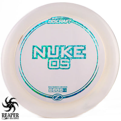 Discraft Z Nuke OS 170g-172g Clear w/Blue Hearts Stamp
