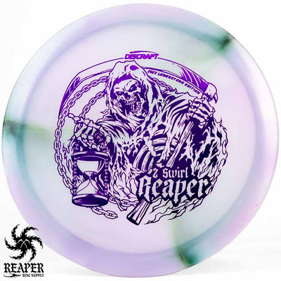 Discraft Z Swirl Reaper (Ledgestone) 173g-174g Blurple/Green w/Purple Stamp
