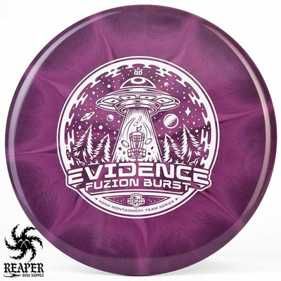 Dynamic Discs Fuzion Burst Evidence (Kona Montgomery) 177g Purple w/White Stamp