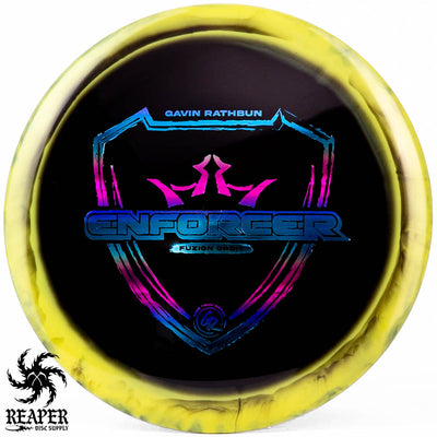 Dynamic Discs Fuzion Orbit Enforcer (Gavin Rathbun) 175g Green w/Winter Sunset Stamp