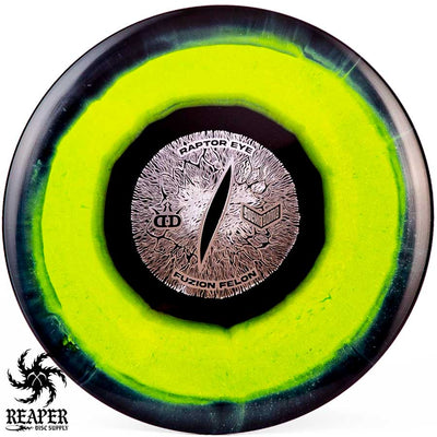 Dynamic Discs Fuzion Orbit Felon Raptor Eye 174g Green w/Silver Stamp