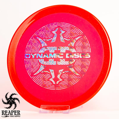 Dynamic Discs Lucid Sparkle Justice 174g Pink-ish Red w/Holographic Mirror Stamp