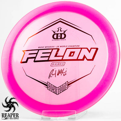 Dynamic Discs Ricky Wysocki Felon (Lucid-Ice Glimmer) 173g Pink w/Red Stamp