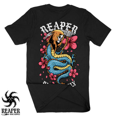 Floral Dragon Reaper Tee Shirt