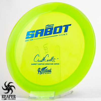 Millennium  Hyzerbomb Garrett Gurthie Sabot (First Run) 173g-175g Green w/Blue Stamp